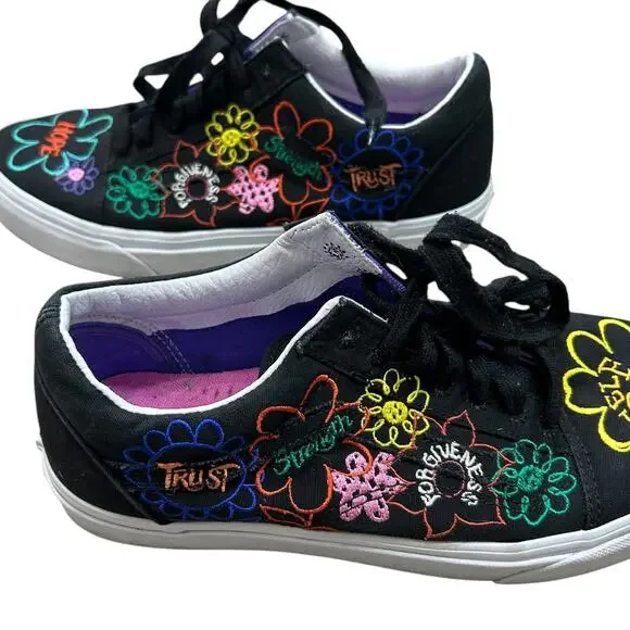 VANS Old Skool Cultivate Care Classic Canvas Sneakers Unisex M8.5/W10 Black Boho - Picture 4 of 11